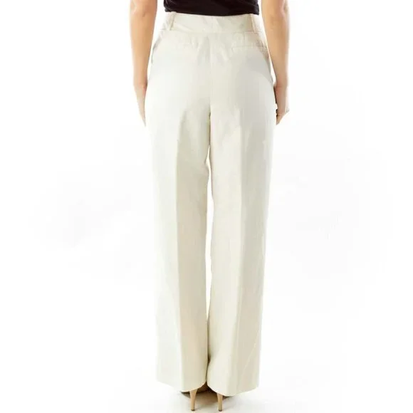 Ann Taylor Beige Canvas Straight-Leg Pants - Picture 3 of 3